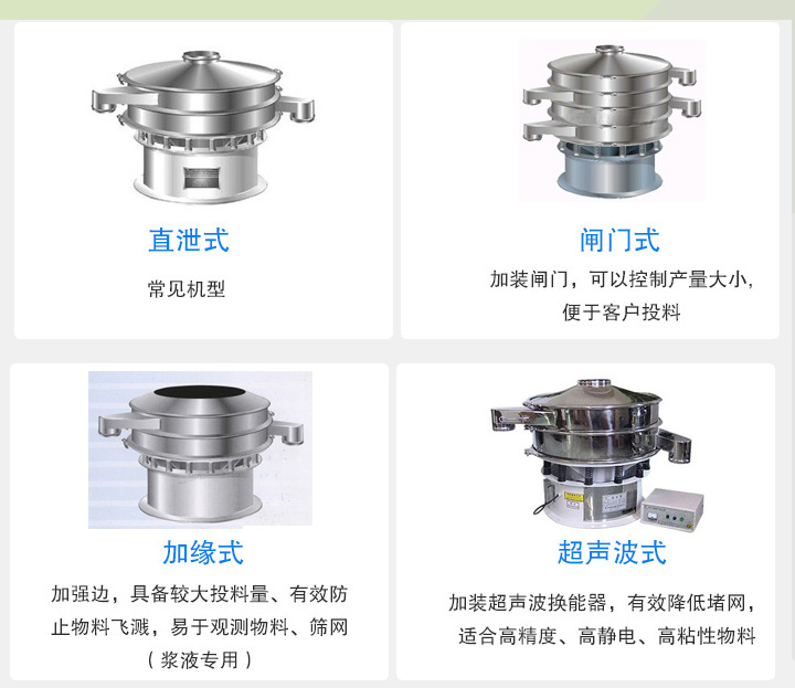 大漢旋振篩根據(jù)不同行業(yè)的要求分為直泄式、閘門式、加緣式、超聲波式等設(shè)計(jì)